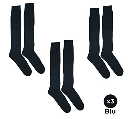 BSSTORE 3 Paia Calze Lunghe in Caldo Cotone Uomo Taglia Unica 40/45 MADE IN ITALY