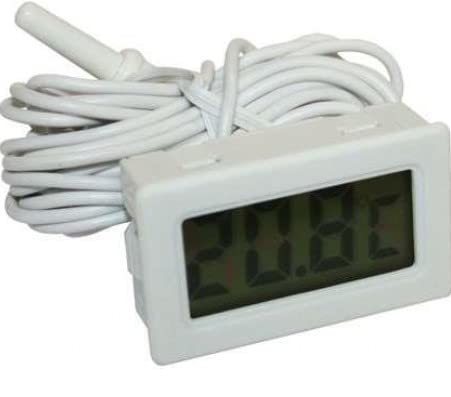 BSSTORE Termometro Digitale Frigorifero Acquario LCD Universale Con Sonda 1M Minimo -50° Massimo +110°C.