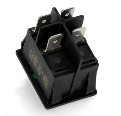 BSSTORE Pulsante Luminoso Verde Universale Bipolare 4 Contatti 20A 250V