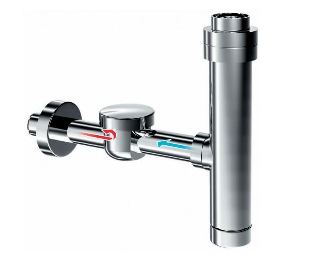 BSSTORE Valvola Antiritorno Antireflusso Orizzontale Cromata In PVC