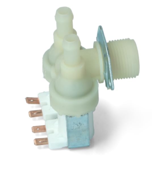 BSSTORE Elettrovalvola Lavatrice 2 Vie 90° Compatibile Con Vari Marchi E Modelli Equivalente A 481981729327
