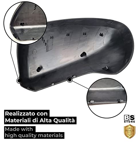 BSSTORE Calotta Specchietto Retrovisore Qashqai dal 2007 al 2013 Nera Verniciabile