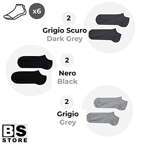 BSSTORE Calzini Fantasmini Uomo in Cotone Taglia Unica 40-46