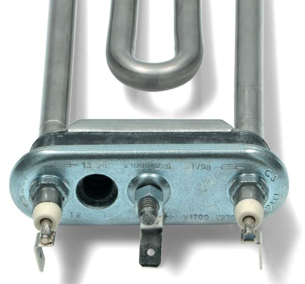 BSSTORE Resistenza Lavatrice Con Foro Termostato E 2 Termofusibili Compatibile Con Vari Marchi E Modelli Equivalente A 094715