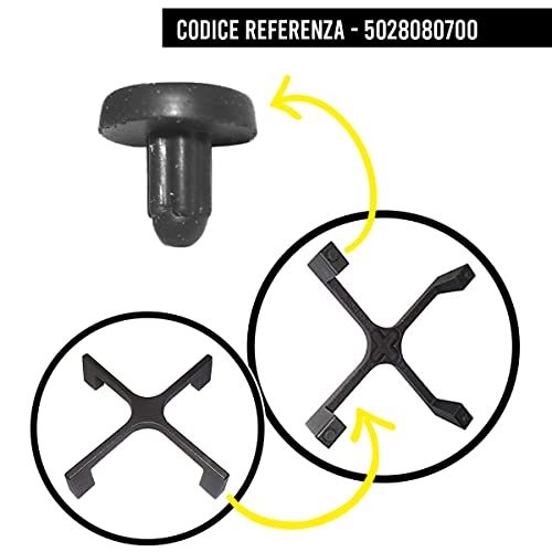BSSTORE Piedini per Griglia Piano Cottura 5028080700 - Compatibile Electrolux, Zanussi, Rex (Kit x20)