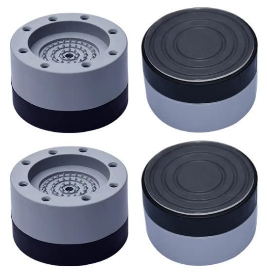BSSTORE Piedini Lavatrice Antivibrazione Antiscivolo Universale Rialzo 3,7Cm Attutiscono Le Vibrazioni E il Rumore Generato Dalla Lavatrice Set da 4 Umità