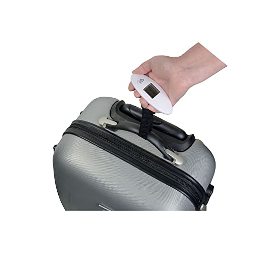 BSSTORE Mini-Bilancia Pesa Valigie Digitale, Bilancia Compatta e Portatile da Viaggio con Display LCD con Funzione di Tara, Peso Max 40 Kg (88,18 Lb) Batteria Inclusa