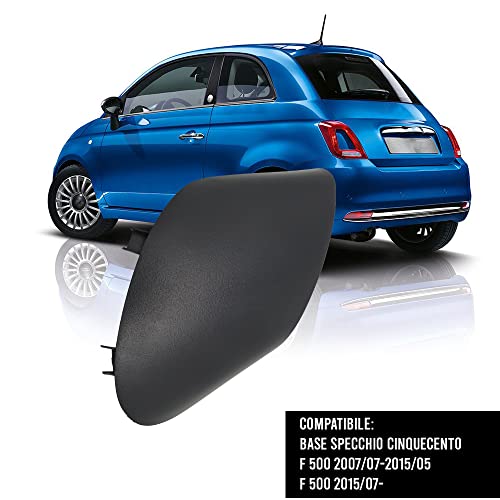 BSSTORE Calottina Base Specchio Inferiore per Specchietto Retrovisore - Per 500 dal 07/2007