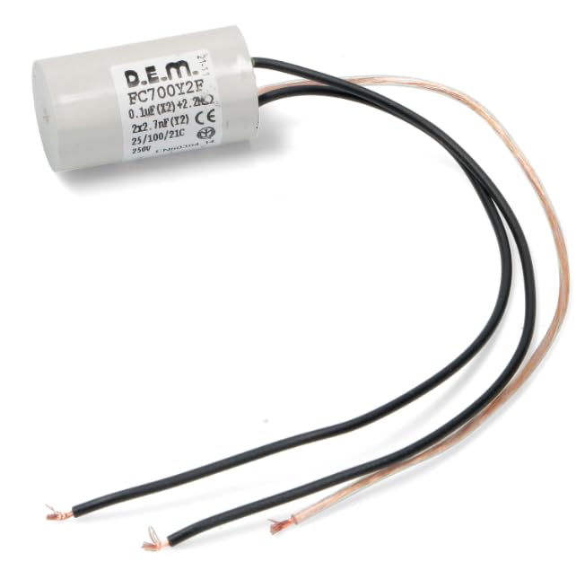 BSSTORE Condensatore Filtro Antidisturbo 0,10 uF Per Lavastoviglie Compatibile Con Vari Marchi E Modelli Equivalente A 481912118063