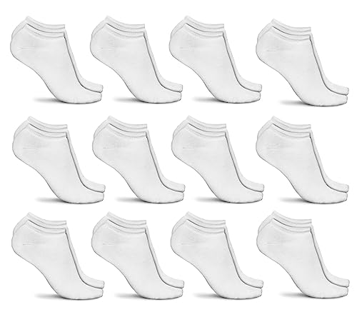 BSSTORE 12 Paia Fantasmini in Cotone Calzini Taglia Unica 40-46