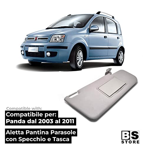 BSSTORE Aletta Parasole Pantina per Panda dal 2003 al 2011 | Specchio con Sportello e Tasca Interna