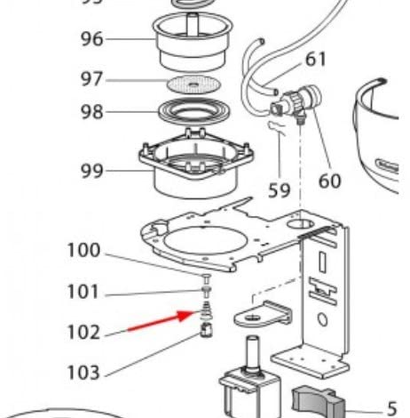 BSSTORE Molla Valvola Per Macchina Caffè Compatibile Con DEDICA ICONA EC190 EC220 PMR BAR Equivalente A 6113211931