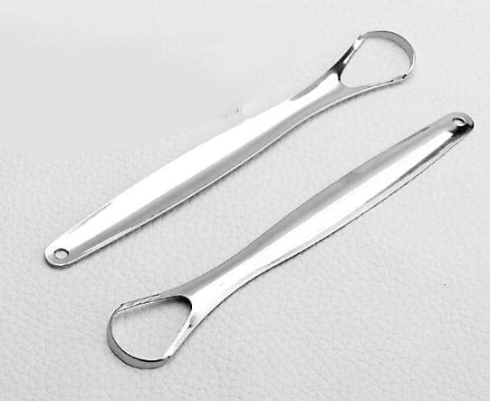 BSSTORE Pulisci Lingua Kit Di 2 Raschietti Per l' Igiene Orale In Acciaio Inossidabile Evita L'Alito Cattivo