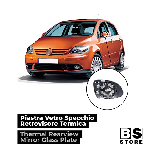 BSSTORE Piastra Vetro Specchio Retrovisore Termica per GOLF V VI, PASSAT, EOS, SHARAN, JETTA