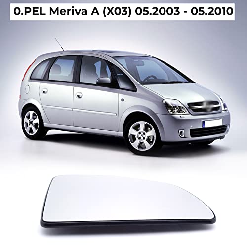 BSSTORE Piastra Vetro Specchio Retrovisore per 0PEL Meriva A (X03) 2003-2010