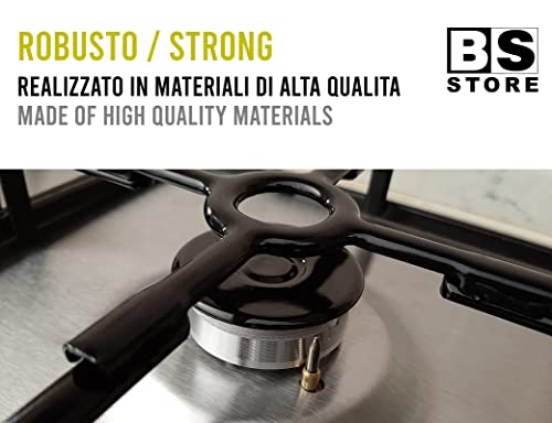 BSSTORE Riduttore Fornello a Croce Smaltata Nera 13cm - Supporto per Pentole; Moka; Caffettiera - Supporto Universale C00033532 A8040