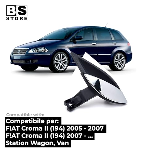 BSSTORE Maniglia Porta Interna Cromata Anteriore e Posteriore per F!AT CROMA (194) dal 2005