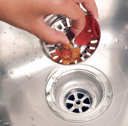 BSSTORE Tappo Griglia Lavandino, Ferma Sporco, Universale in Acciaio Inox (84 mm). Pezzi 2