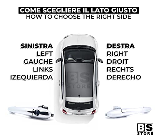 BSSTORE Maniglia Esterna Anteriore Cromata per F. 500 (312) dal 2007 in poi