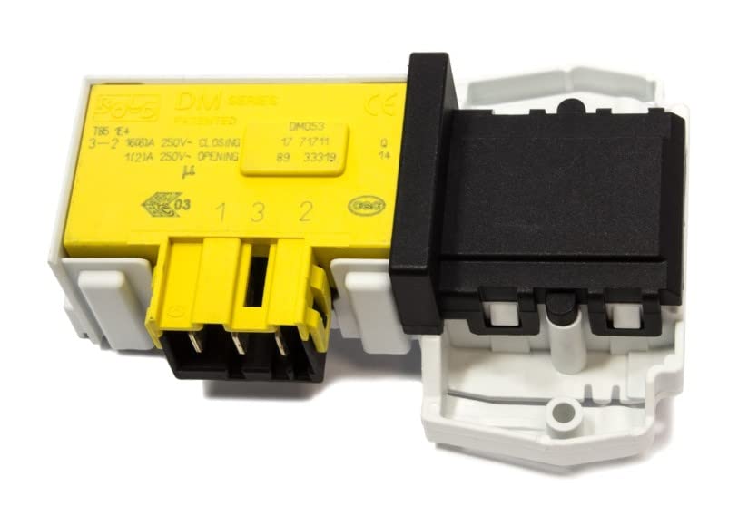 BSSTORE Bloccaporta Elettroserratura Lavatrice A 3 Contatti Compatibile Con Vari Marchi E Modelli Equivalente A 41016879, 41041367, 49030389, 91201208, DA052036, DM053556, DM053558