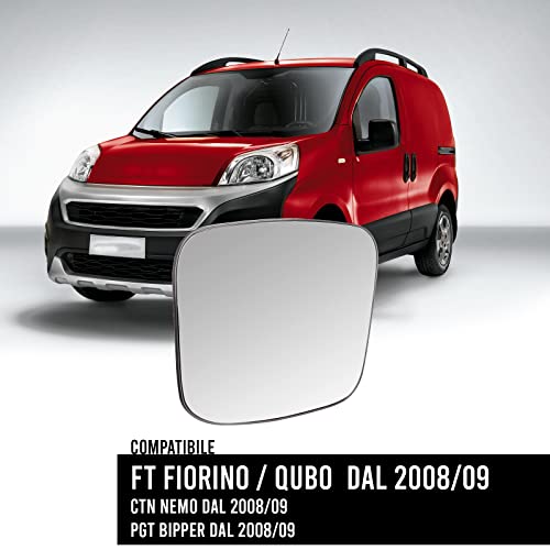 BSSTORE Piastra Specchio Termica - Compatibile Fiorino/Qubo 08> - Nemo 08> - Bipper 08>