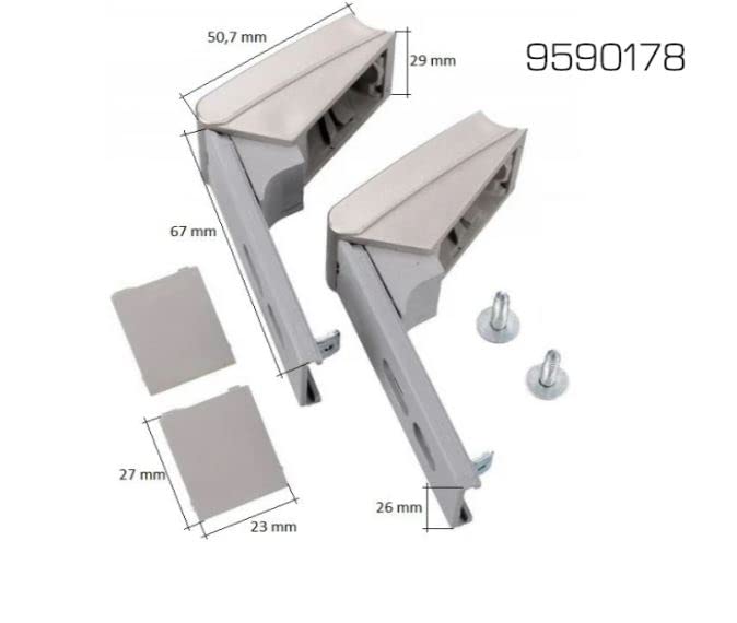 BSSTORE Kit Cerniere Per Maniglie Frigorifero 2 Unità Compatibili equivalenti a 9590178 9590190 959017800