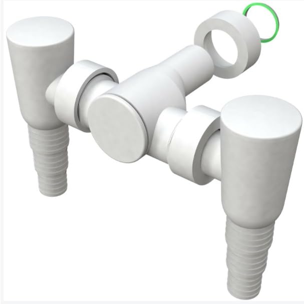 BSSTORE Sifone Doppio Attacco Scarico Lavatrice Asciugatrice Lavastoviglie Con Valvola Antiritorno Made In Italy