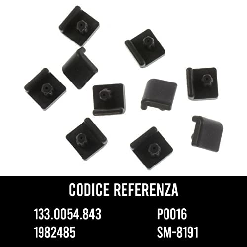 BSSTORE 133.0054.843 Kit 10 Gommini per Griglia Piano Cottura - Compatibile per Franke GLEM GAS CANDY SMEG 1982485 P0016