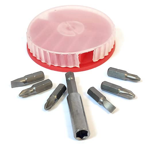 BSSTORE Set Inserti Più Porta inserti In Cromo Vanadio, In Custodia, Per Trapano- Avvitatore Elettrico O Manuale
