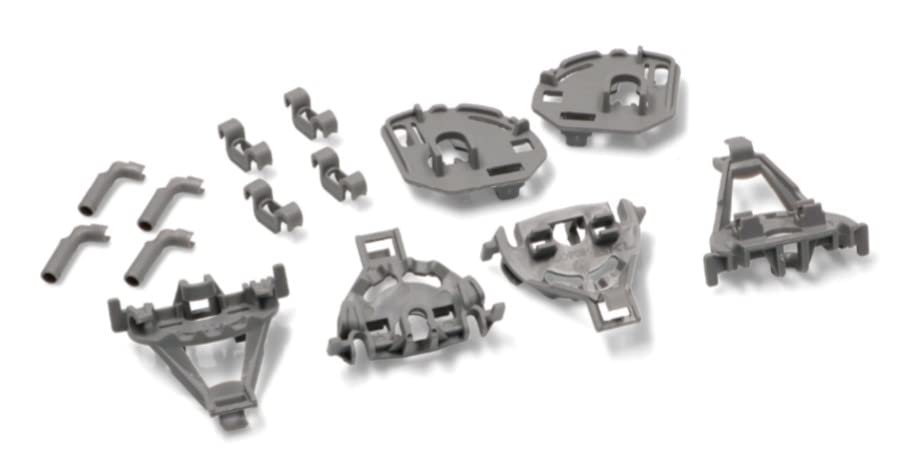 BSSTORE Kit Fissaggio Completo Per Cestello Inferiore Lavastoviglie Compatibile Con Vari Marchi E Modelli Equivalente A 00418675