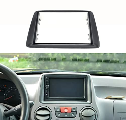 BSSTORE Mascherina 2DIN Adattatore Autoradio Cornice Stereo per Panda dal 2003 al 2012 con Kit Fissaggio - Grigio