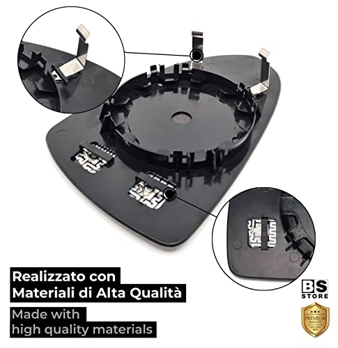 BSSTORE Piastra Vetro Specchietto Retrovisore Termico per Opl Corsa dal 2006 al 2014