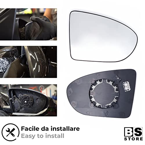 BSSTORE Piastra Vetro Specchio Retrovisore Termica Qashqai dal 2007 al 2013 J10, NJ10