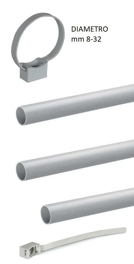 BSSTORE Fissatubo Supporto A Fascetta Per Tubi Rigidi Isolanti in confezione da 20 pezzi
