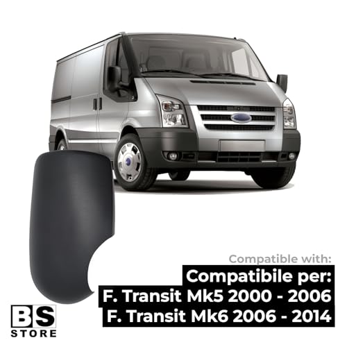 BSSTORE Calotta Specchietto Retrovisore Nera Ruvida per F0RD TRANSIT Mk5 Mk6 2000-2014