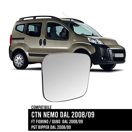 BSSTORE Piastra Specchio Termica - Compatibile Fiorino/Qubo 08> - Nemo 08> - Bipper 08>