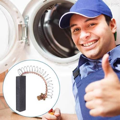 BSSTORE Coppia Spazzole Carboncini per Motore COMPATIBILE con Asciugatrice e Lavatrice Bosch 154740 Siemens AEG