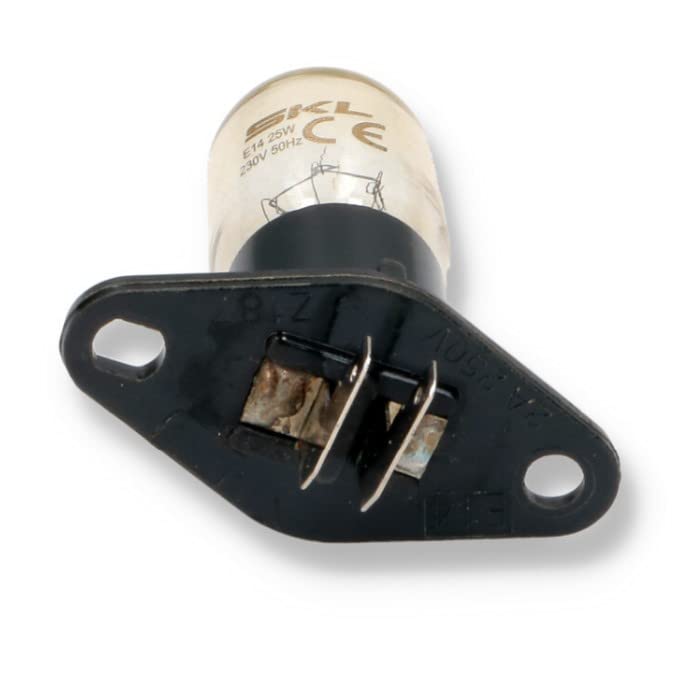 BSSTORE Lampadina Forno Microonde 25W Faston 6,3MM Compatibile con Vari Modelli Equivalente A 481913428051