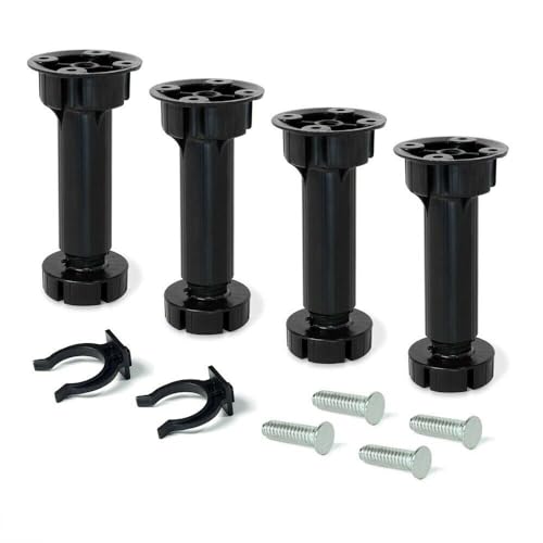 BSSTORE Piedini Regolabili Per Cucina-Bagno Set Di Quattro Pezzi Con 2 Clips E Viti
