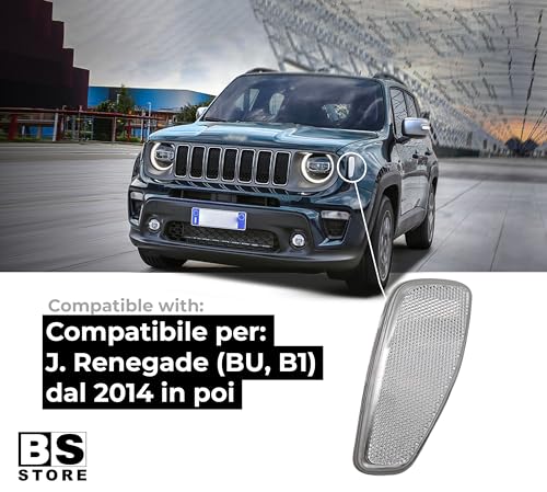 BSSTORE Catadriotto Laterale Bianco per JE€P Renegade (BU, B1) dal 2014 in poi