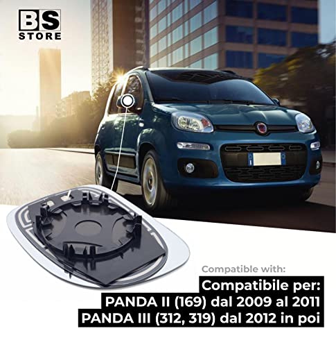 BSSTORE Piastra Vetro Specchio Retrovisore Termica per F!at PANDA dal 2009 in poi