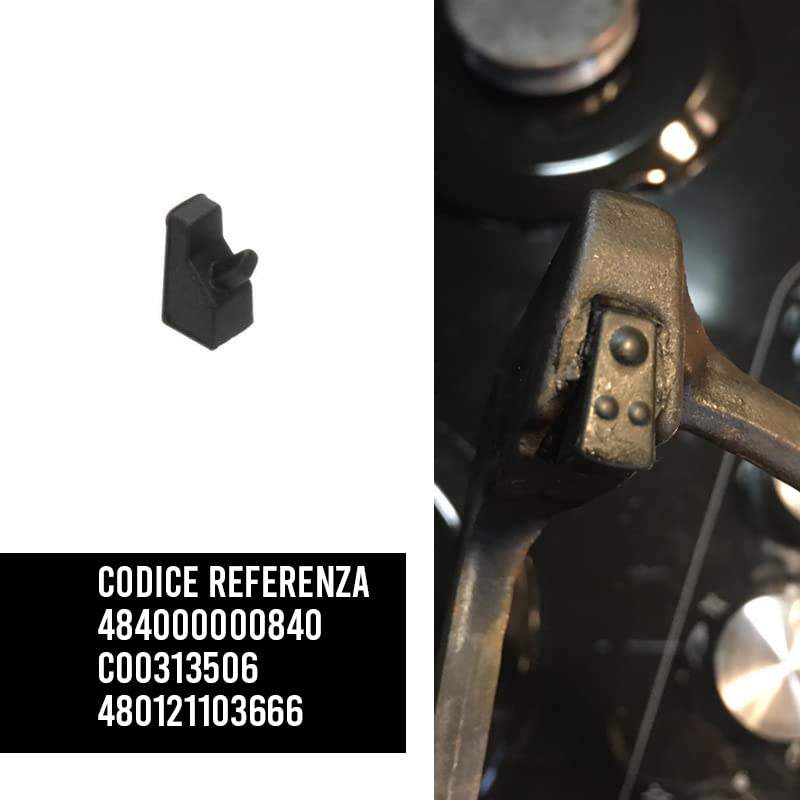 BSSTORE Piedino Gommino per Griglia Piano Cottura Cucina Antigraffio - Compatibile Whirlpool, Ignis, Bauknecht 484000000840, 480121103666