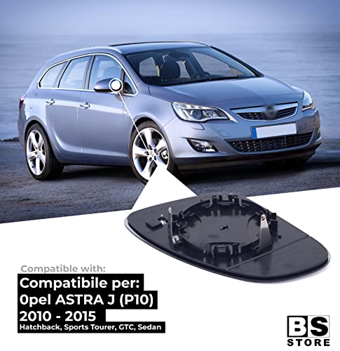 BSSTORE Piastra Vetro Specchio Retrovisore Termico per 0pel ASTRA J (P10) 2010-2015