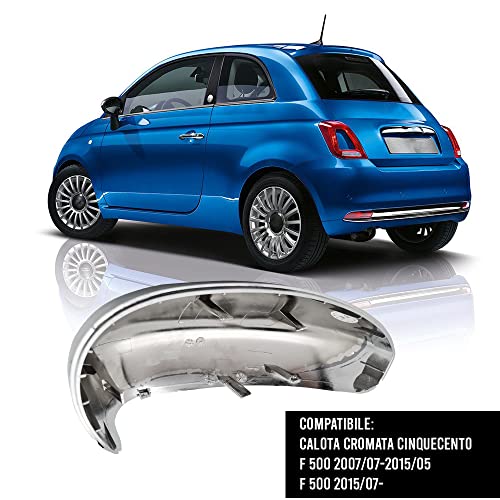 BSSTORE Calotta Specchio Retrovisore Cromata Lucida 89820-89830 - per 500 dal 2007>