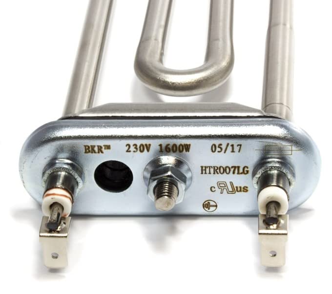 BSSTORE Resistenza Per Lavatrice 1600W 230V Con Foro Per Sonda E Termofusibile Compatibile Con Vari Marchi E Modelli