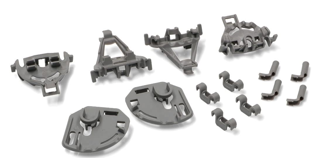 BSSTORE Kit Fissaggio Completo Per Cestello Inferiore Lavastoviglie Compatibile Con Vari Marchi E Modelli Equivalente A 00418675