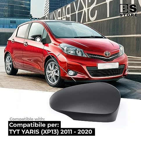 BSSTORE Calotta Specchietto Retrovisore Nera per per T0YOTA YARIS (XP13) 11-20