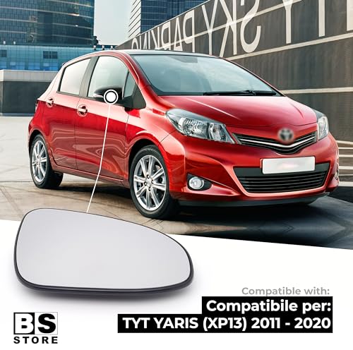 BSSTORE Piastra Vetro Specchio Retrovisore Termico per T0YOTA YARIS (XP13) 2011-2020