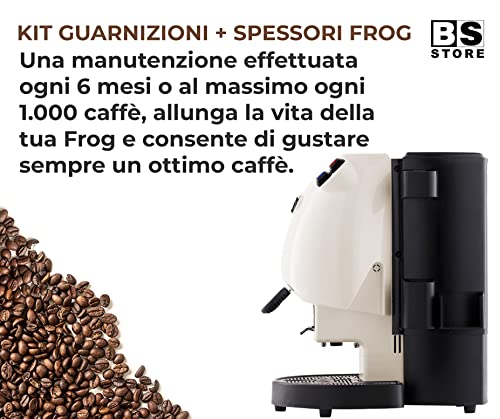 BSSTORE 2 Guarnizioni O-Ring + 2 Spessori Calibrati Compatibili per Macchina del Caffè DDIESSE FROG + Cialda Lucky Caffè OMAGGIO