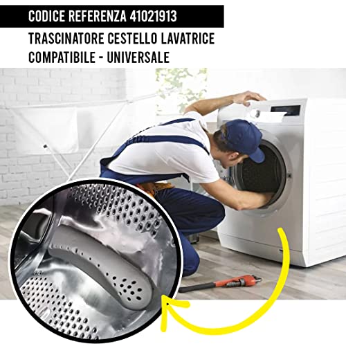 BSSTORE 41021913 Trascinatore Battitore Sollevatore Cestello per Tamburo - Compatibile Candy Hoover WHD810/30-180mm